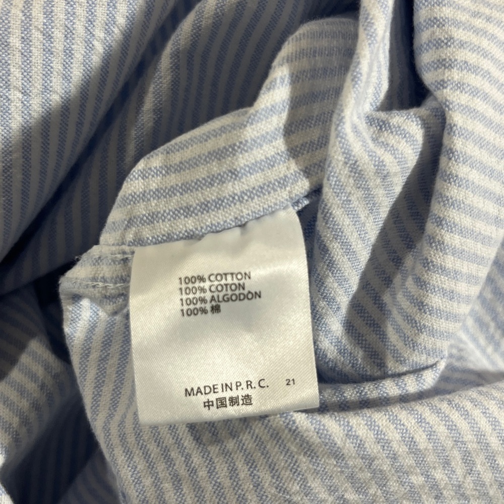 Brandy Melville Stephanie Stripe Botton Down 100% Cotton Oxford Shirt - Picture 8 of 12